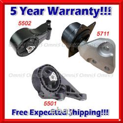 M721 Fits 2013-2015 Chevrolet Malibu 2.5L Engine Motor Mount Set 3194 3353 3196