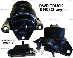 MMB175S 3pc Motor Mounts fit RWD Engine & Trans 2015 2020 Chevy Suburban Tahoe