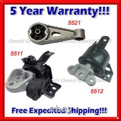 N452 Fits 2014-2015 Chevrolet Spark 1.2L AUTO CVT Engine Motor & Trans Mount 3pc