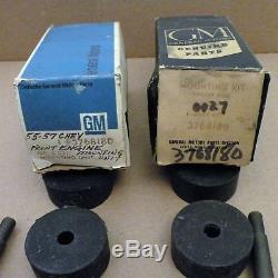 NOS 55 56 57 Chevy BEL AIR 150 210 Nomad Front Motor Mounts PAIR RARE GM 3768180
