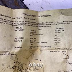 NOS Pair Chevrolet Motor Mounts 3990914 Chevelle Camaro Chevy II 64-69