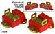 Prothane Motor Mounts Type A Short Red for GM 7-504
