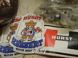 Rare Vintage Hurst Herbert Conversion Aid 374 0002 55-57 Chevy Motor Mounts