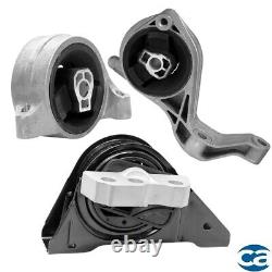 Rear, Front & Hyd. Right Engine Mounts 3PCS Set For Saturn Vue 10-08 L4-2.4L AT