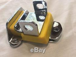 SUPER RARE! Yellow & Chrome Short/Wide Chevrolet Motor Mounts by Engery 3.1115Y