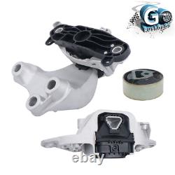 Set For 17-19 Chevy Cruze 1.4L Turbo 3PCS Automatic Trans Mounts & Engine Mount