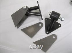 Small & Big Block Chevy Weld-in Street Rod Engine Motor Mounts Mounting Kit BLK