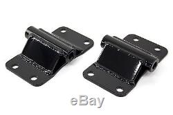 UMI 0051 Motor Mounts Frame Pads Black Powdercoated Chevy Small Block Pair