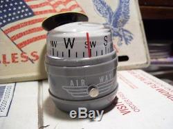 Vintage 1960' s nos AIRWAY auto compass gauge dash kit gm chevy car rat rod nash