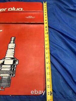 Vintage 1970s Champion Spark Plug auto fender cover sign -factory promo giveaway