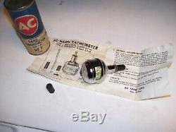 Vintage AC DELCO tachometer chrome service gauge auto gm street oem rat hot rod