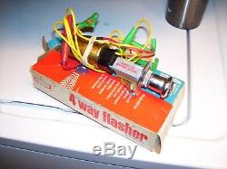 Vintage Yankee Hazard flasher auto emergency switch chrome street rat rod gm amc